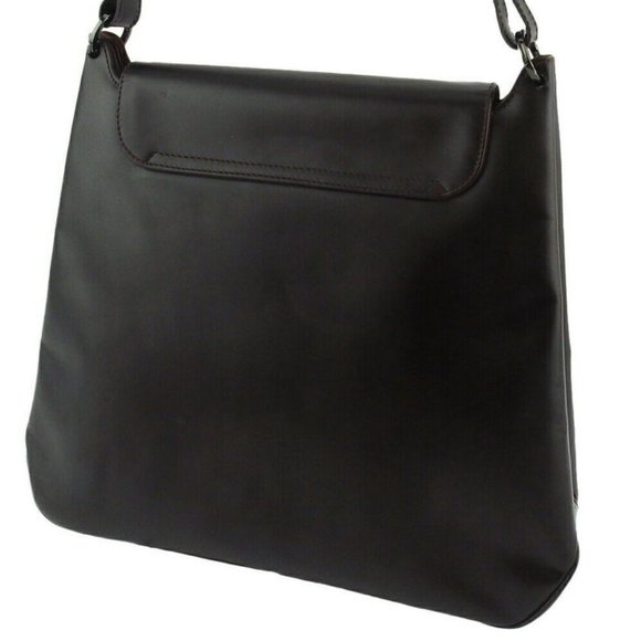 Salvatore Ferragamo Shoulder Bag Vara Enamel Leather Authentic Used - Picture 2 of 8